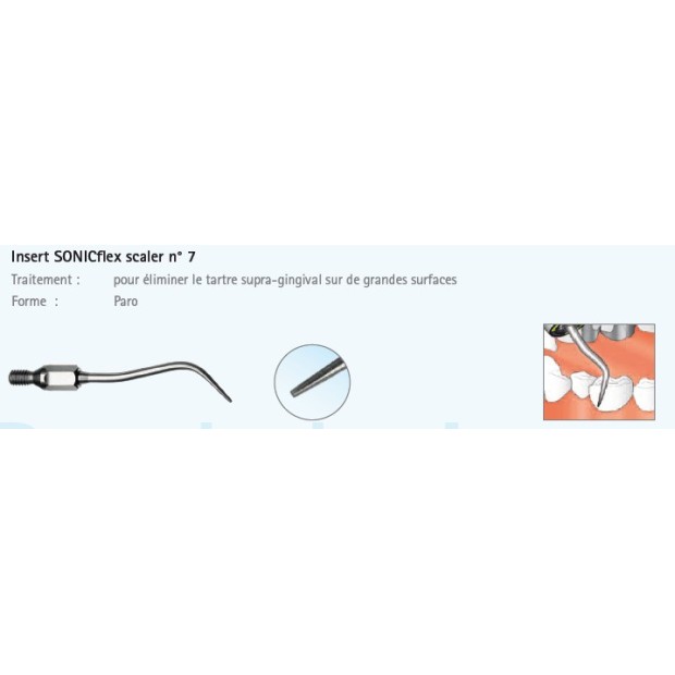 INSERT N°7 DE DETARTRAGE SONICFLEX