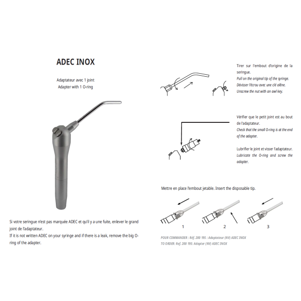 ADAPTATEUR RISKONTROL ADEC INOX