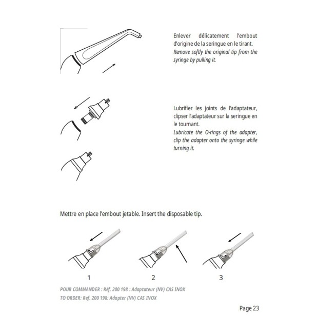 ADAPTATEUR RISKONTROL CAS INOX