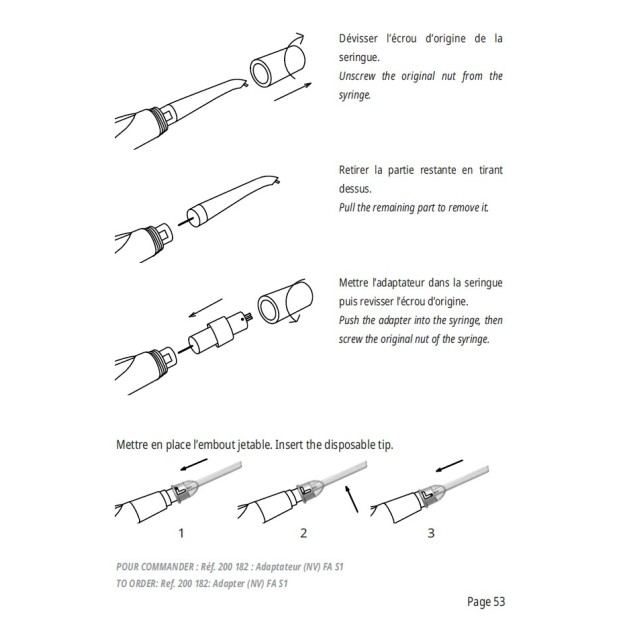 ADAPTATEUR RISKONTROL POUR SERINGUE FARO SIRINGA SYR3