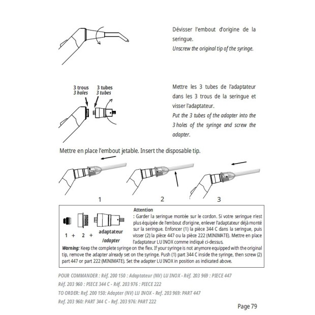 LU RACCORD N°222 POUR ADAPTATEUR RISKONTROL 200150