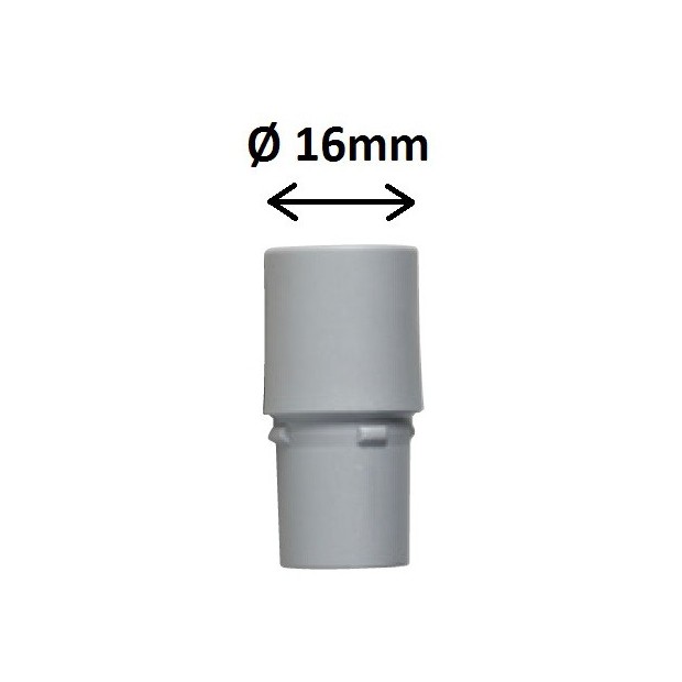 DOUILLE ROTATIVE GRISE Ø 16 SANS PRISE D'AIR