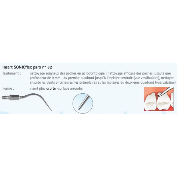 INSERT N°62A PARO LONG DROITE SONICFLEX