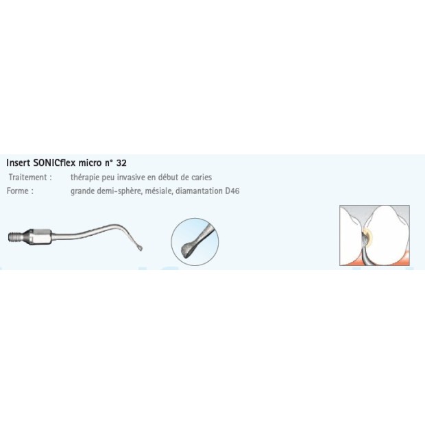 INSERT N°32A MICRO GRANDE MESIAL DIAMANTE