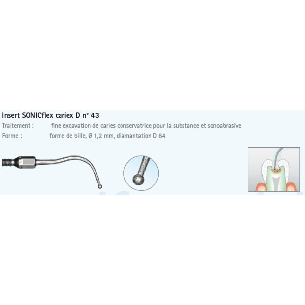 INSERT N°43A CARIEX D SPHE GRAND DIAM SONIICFLEX