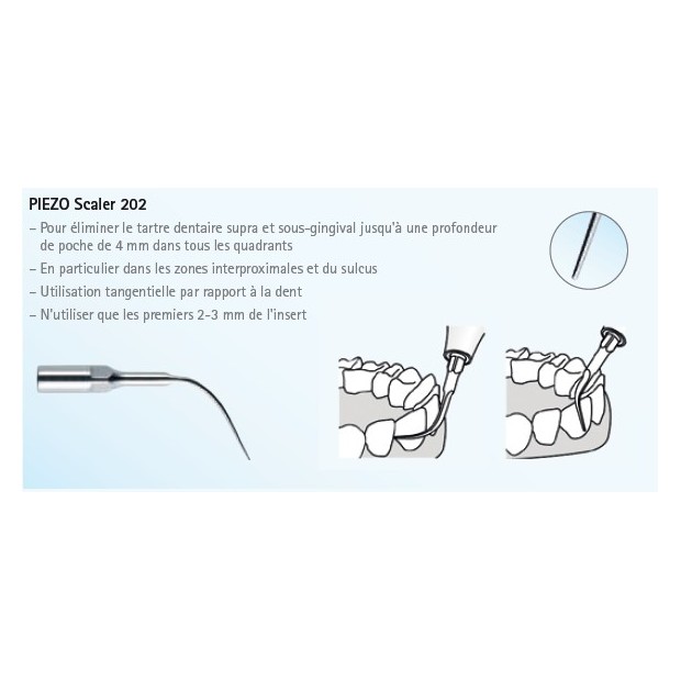 INSERT SCALER 202 POUR PIEZOLED KAVO