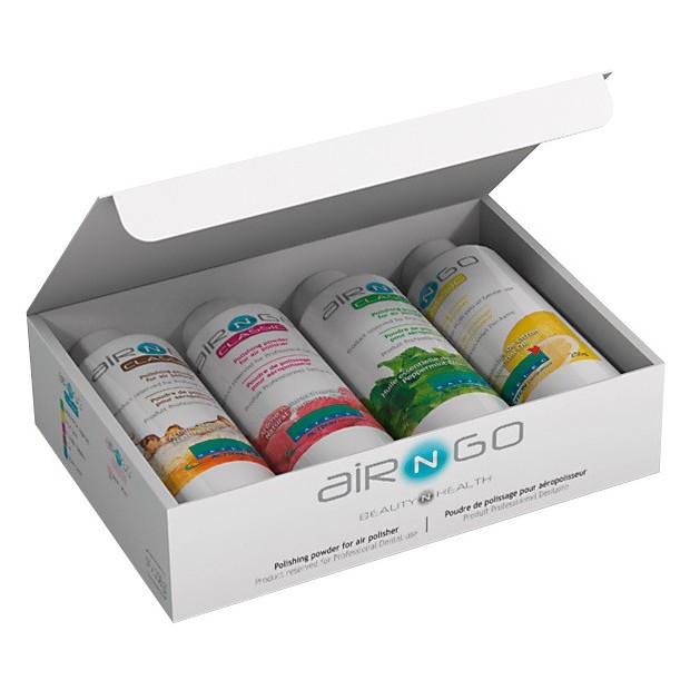 POUDRE DE POLISSAGE AIR-N-GO (ASSORTIMENTS DE 4 FLACONS 250gr)
