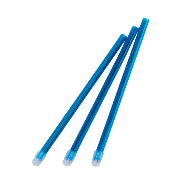 POMPE A SALIVE MONOART EM15 COULEUR BLEU TRANSPARENT (SACHET DE 100)