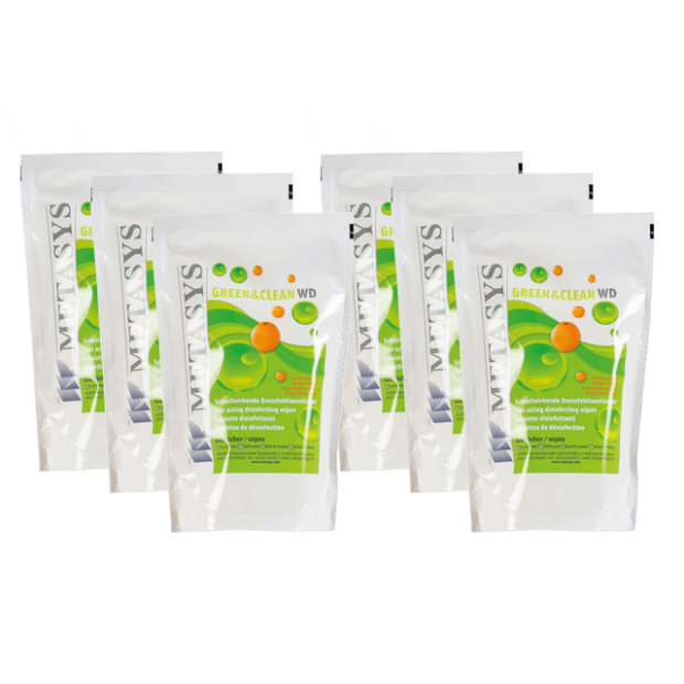 GREEN CLEAN WD - SET DE 6 RECHARGES DE 120 LINGETTES
