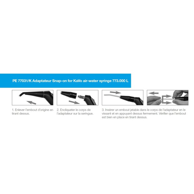 ADAPTATEUR SEAL-TIGHT KERR A CLIPSER POUR SERINGUE KAVO