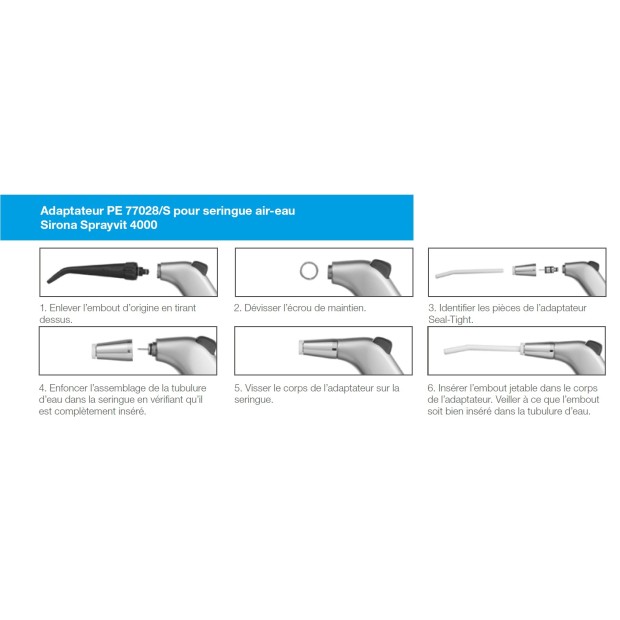 ADAPTATEUR SEAL-TIGHT KERR POUR SERINGUE SIRONA