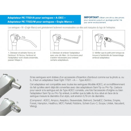 ADAPTATEUR SEAL-TIGHT KERR POUR SERINGUE A-DEC