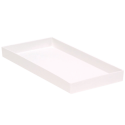PLATEAU SANS COMPARTIMENT (9,5 x 20 cm) BLANC
