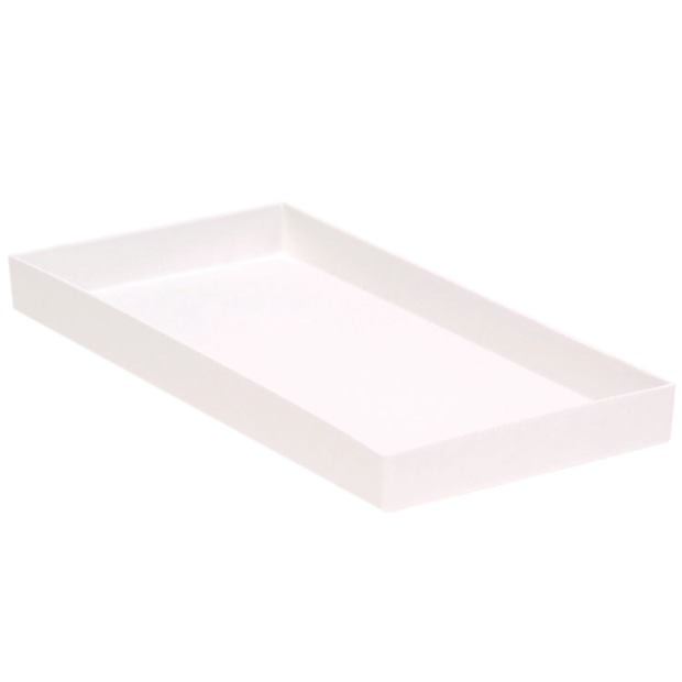 PLATEAU SANS COMPARTIMENT (9,5 x 20 cm) BLANC