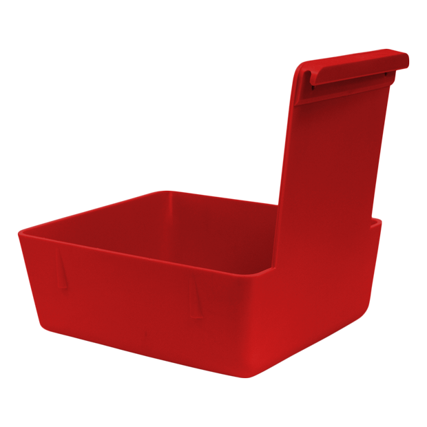 Bac à prothèse Lab Pan Fixation murale Rouge