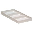 Plateau avec 3 compartiments (9,5 x 20 cm) Blanc