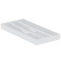 Plateau avec 3 compartiments longs 9,5 x 20 cm) Blanc