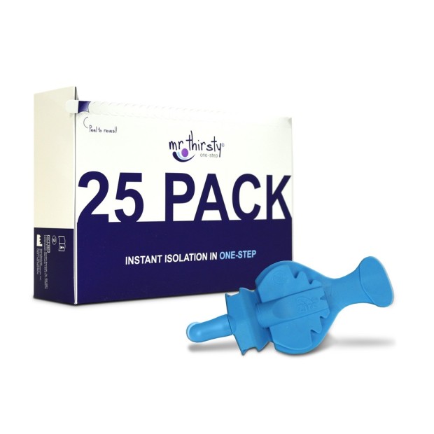 Mr. Thirsty One-Step recharge: mediun/large, néon bleu (25pièces)
