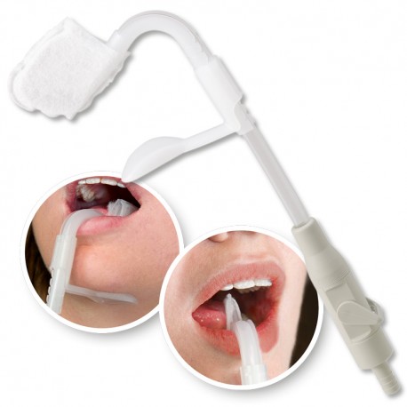 Extracteur de salive/écarteur de langue Lingua Fix x10 blanc