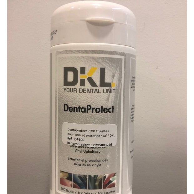 Dentaprotect - Boîte de 100 lingettes pour soin et entretien skaï
