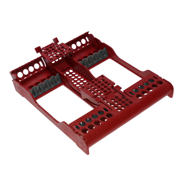 Cassette à instruments E-Z Jett pour 10 instruments rouge