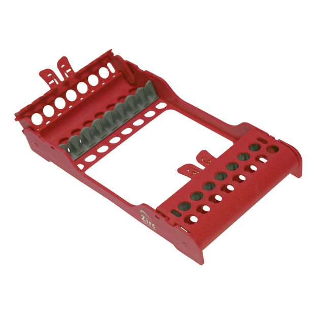 Cassette à instruments E-Z Jett pour 8 instruments rouge