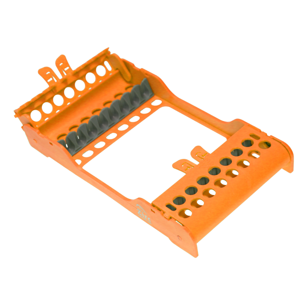 Cassette à instruments E-Z Jett pour 8 instruments neon orange