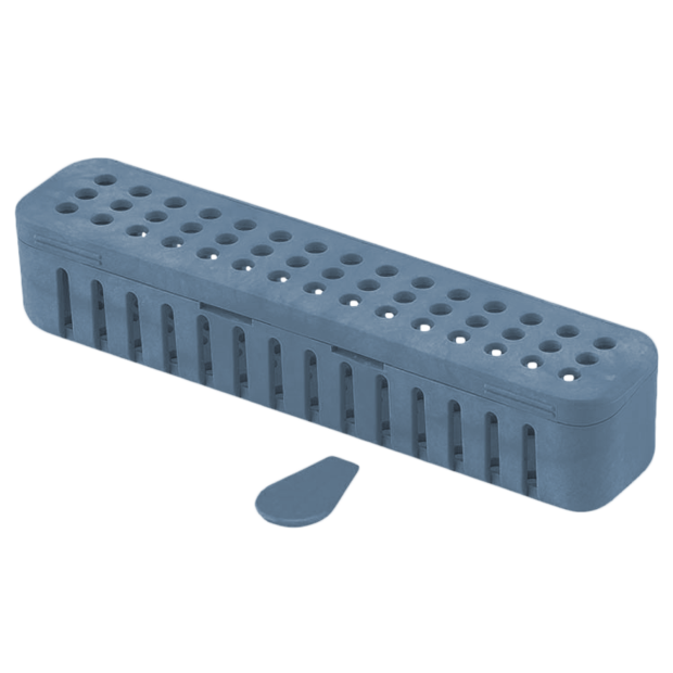 Conteneur compact stérile (17,8 x 3,8 x 3,8 cm) bleu