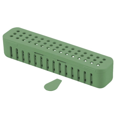 Conteneur compact stérile (17,8 x 3,8 x 3,8 cm) vert