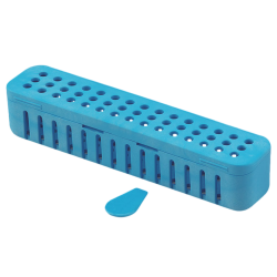 Conteneur compact stérile (17,8 x 3,8 x 3,8 cm) neon bleu