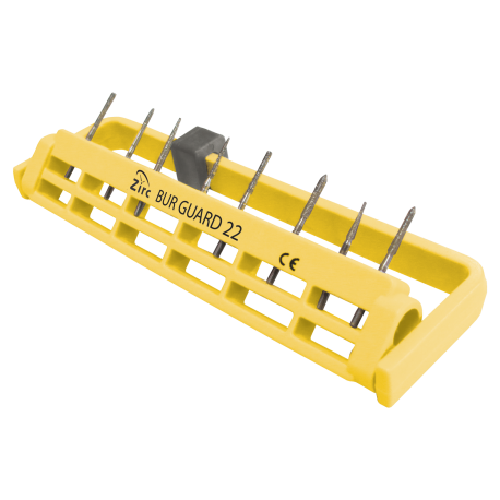 Porte-fraises stérile Bur Guard (22 Trous) (12,2 x 3,2 cm) neon jaune