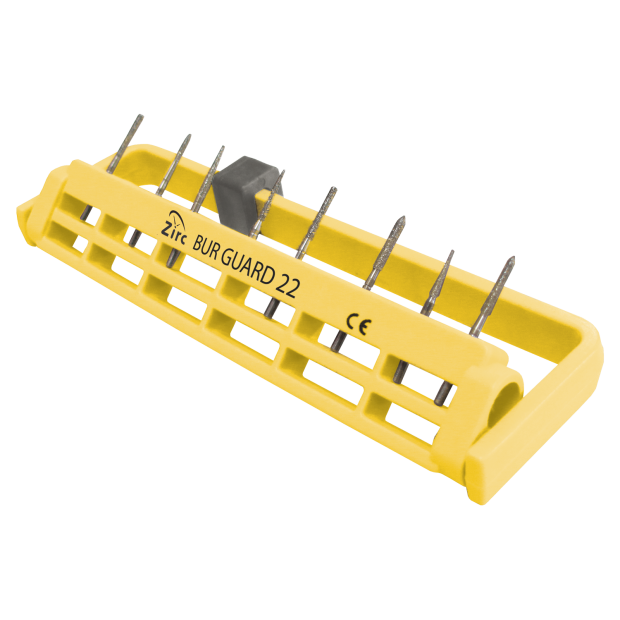 Porte-fraises stérile Bur Guard (22 Trous) (12,2 x 3,2 cm) neon jaune