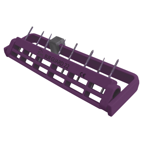 Porte-fraises stérile Bur Guard (22 Trous) (12,2 x 3,2 cm) prune