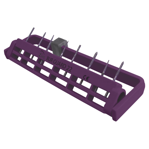 Porte-fraises stérile Bur Guard (22 Trous) (12,2 x 3,2 cm) prune