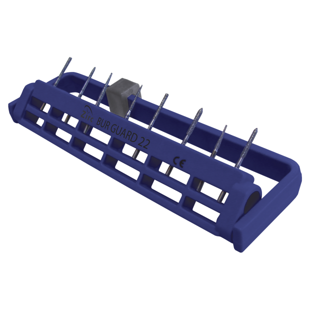 Porte-fraises stérile Bur Guard (22 Trous) (12,2 x 3,2 cm) bleu nuit