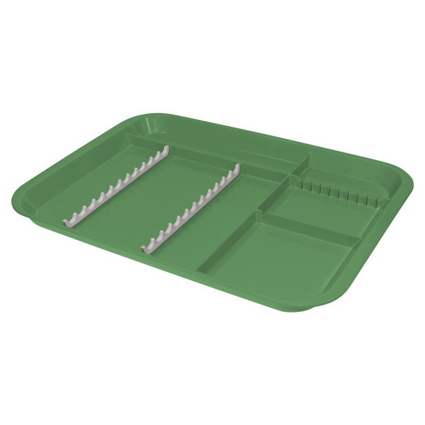 Plateau B-Lok compartimenté (34,0 x 24,4 x 2,2 cm) vert