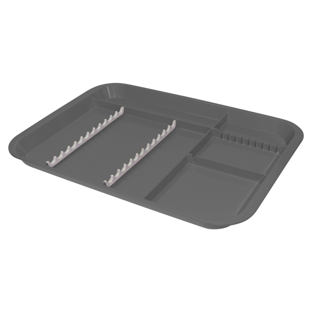 Plateau B-Lok compartimenté (34,0 x 24,4 x 2,2 cm) gris
