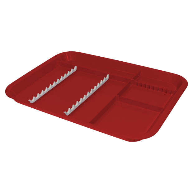 Plateau B-Lok compartimenté (34,0 x 24,4 x 2,2 cm) rouge