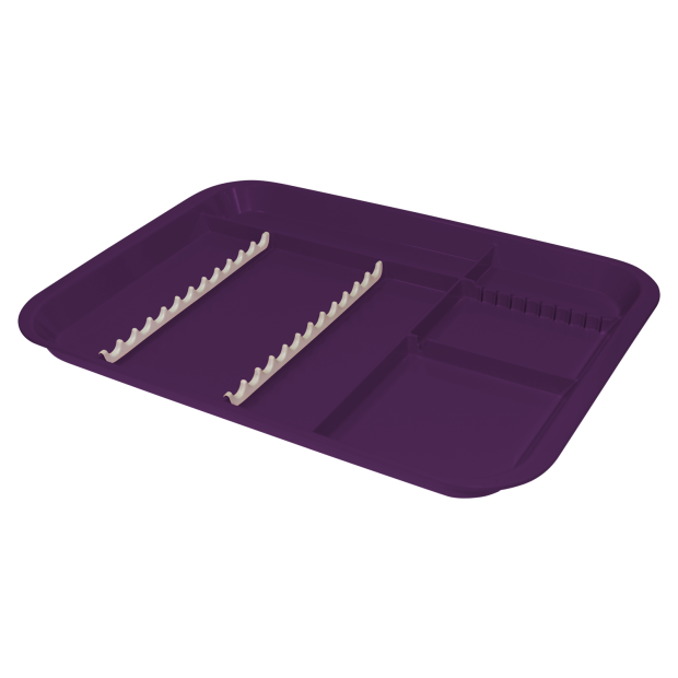 Plateau B-Lok compartimenté (34,0 x 24,4 x 2,2 cm) Prune