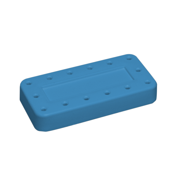 Porte-fraises Bur Block 14 trous (7,7 x 3,8 x 1,3cm ) bleu