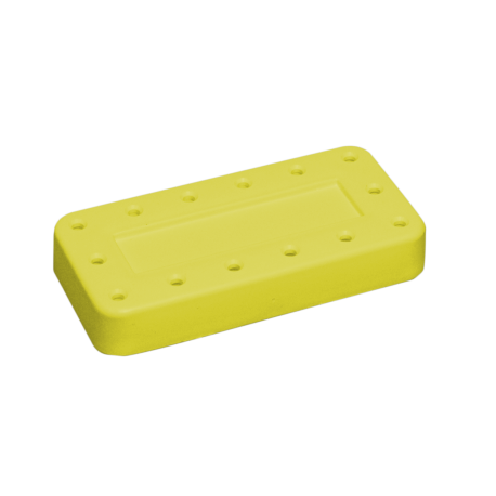 Porte-fraises Bur Block 14 trous (7,7 x 3,8 x 1,3cm ) neon jaune