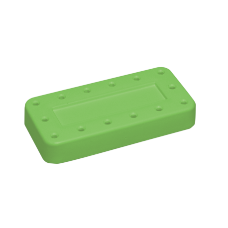 Porte-fraises Bur Block 14 trous (7,7 x 3,8 x 1,3cm ) neon vert