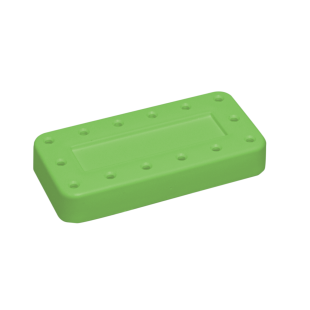 Porte-fraises Bur Block 14 trous (7,7 x 3,8 x 1,3cm ) neon vert