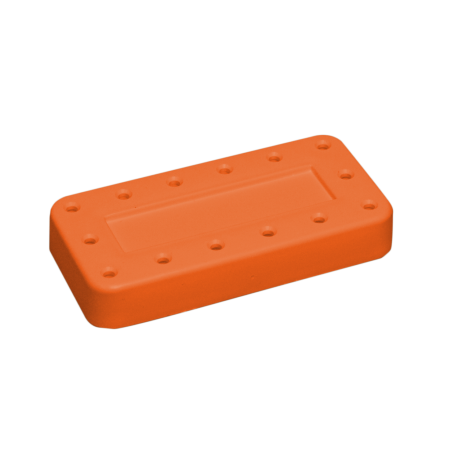 Porte-fraises Bur Block 14 trous (7,7 x 3,8 x 1,3cm ) neon orange