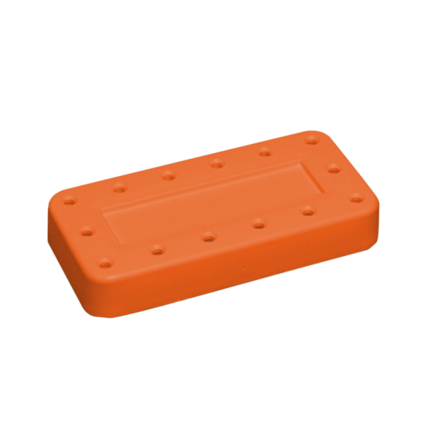 Porte-fraises Bur Block 14 trous (7,7 x 3,8 x 1,3cm ) neon orange
