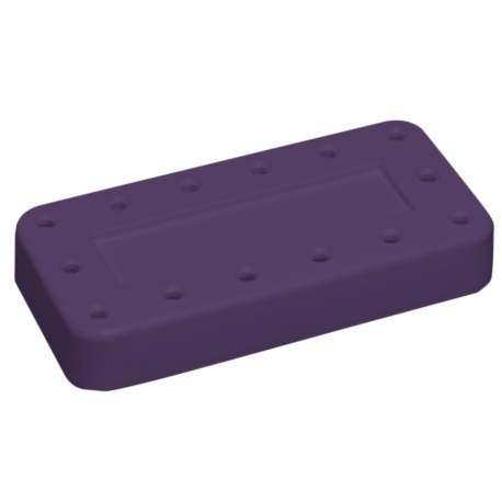 Porte-fraises Bur Block 14 trous (7,7 x 3,8 x 1,3cm ) prune