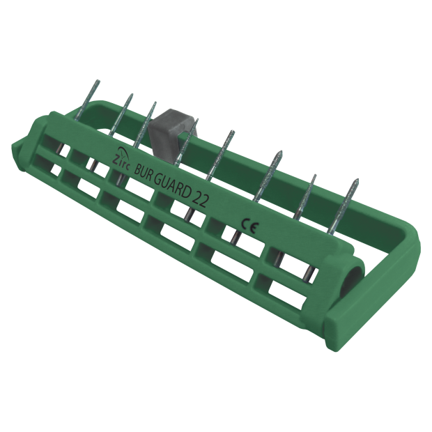 Porte-fraises stérile Bur Guard (22 Trous) (12,2 x 3,2 cm) vert