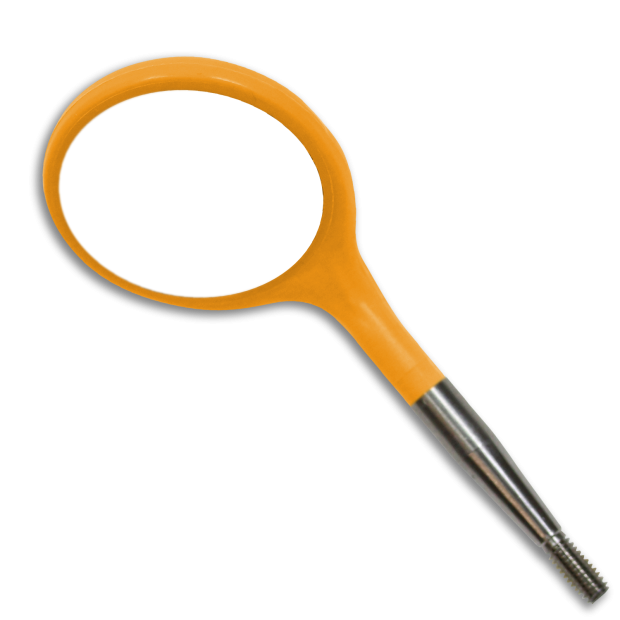 Tête de Miroir bucal Crystal HD n°4 , Neon orange x12