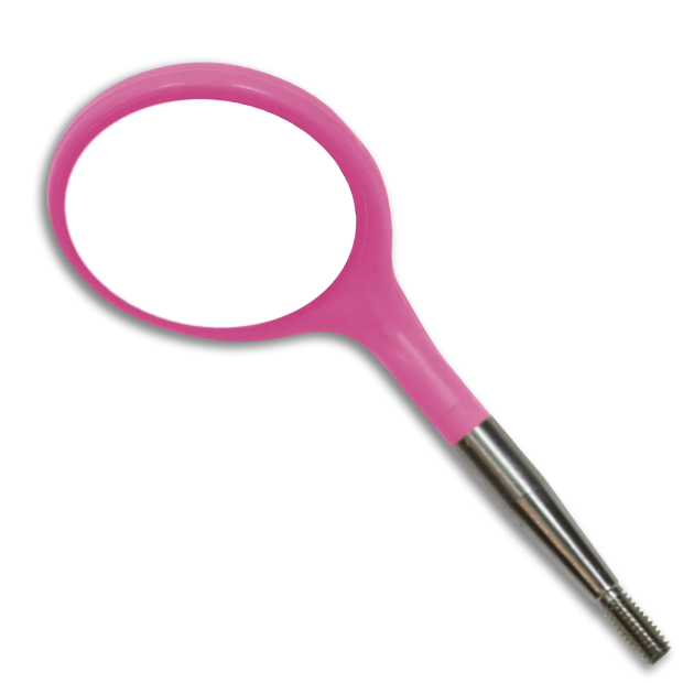 Tête de Miroir bucal Crystal HD n°4 , Neon rose x12