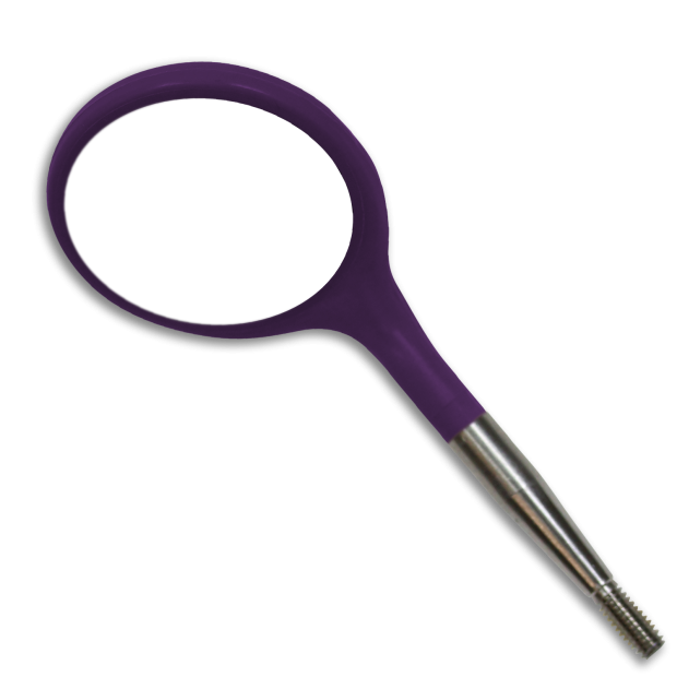 Tête de Miroir bucal Crystal HD n°4 , prune x12